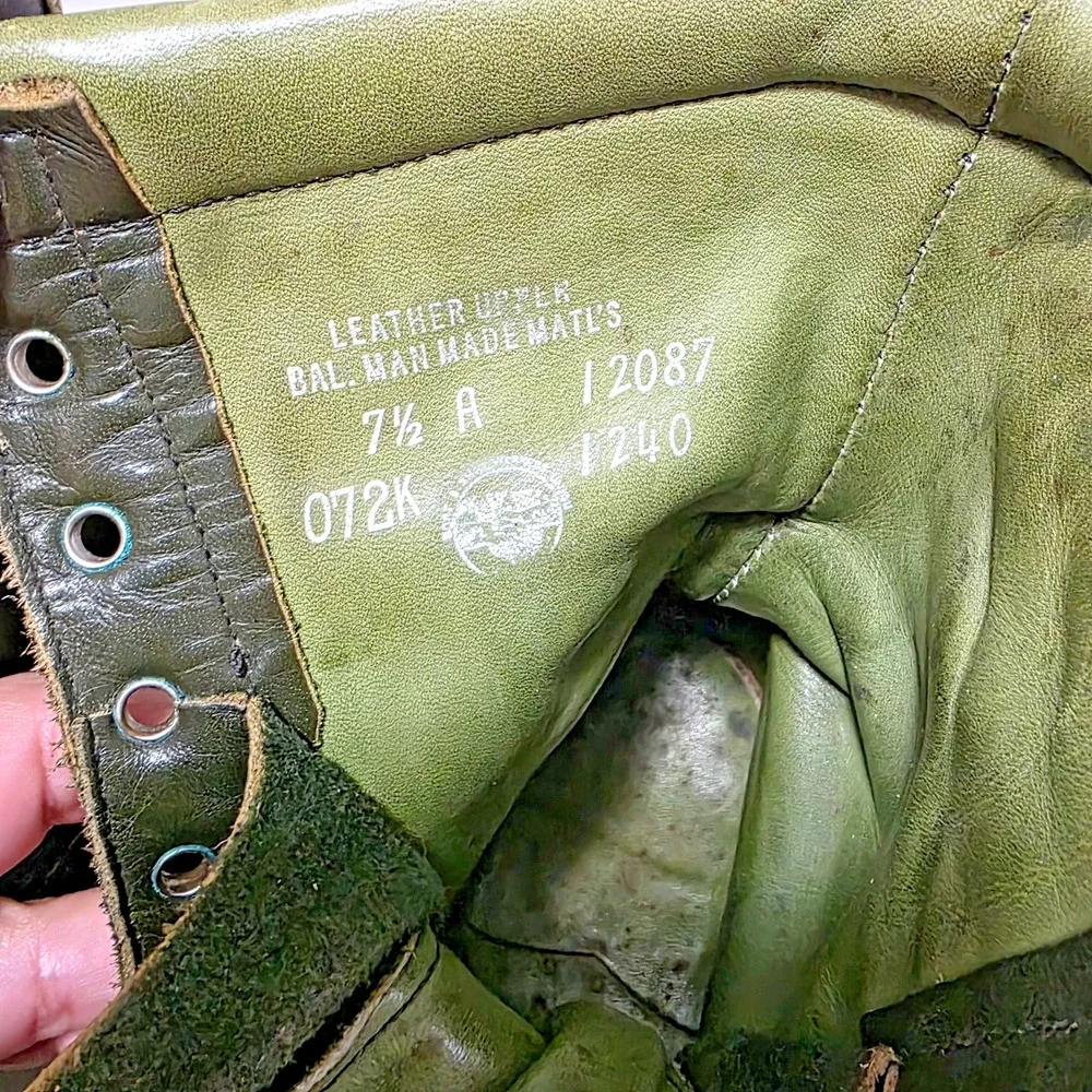 VTG Browning The Sportsman’s Boot Green Leather Lace Up Hunting Boots USA 7.5 A